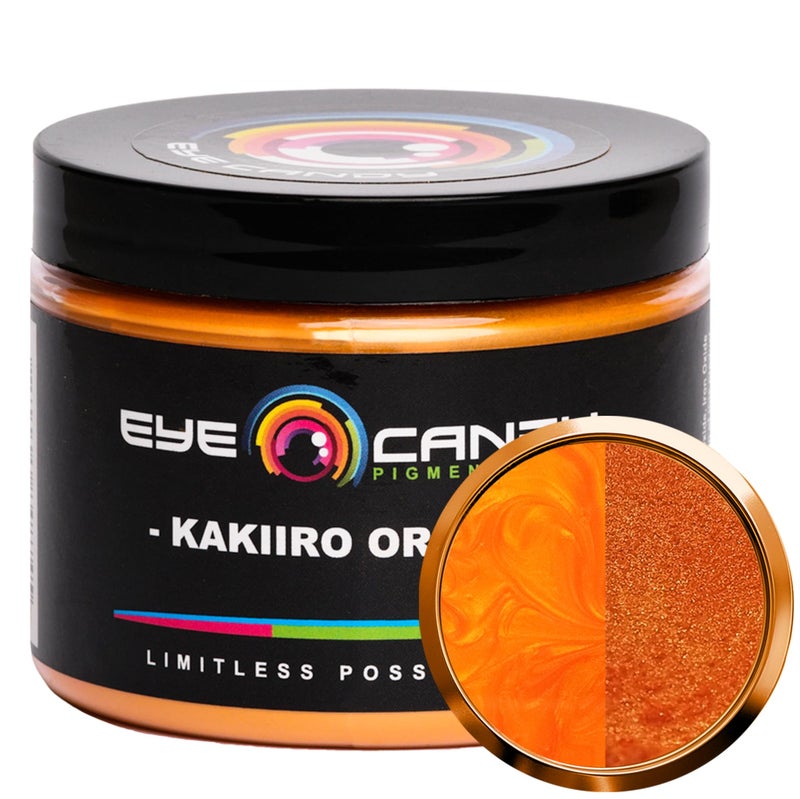 Eye Candy Pigments Premium Orange Mica Powder - Kakiiro Orange (50gr) - for Epoxy, Resin, Soap, Paint, Woodworking, Acrylic Pouring, Bath Bombs, Fishing Lures - DIY Arts and Crafts Additive - Image 1